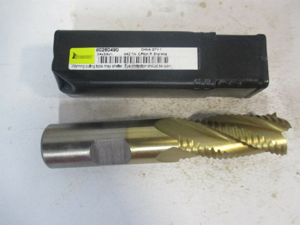 (723-6770) 3/4" x 1-5/8" x 3/4" x 3-7/8" Cobalt 4 Flute Roughing Square End Mill