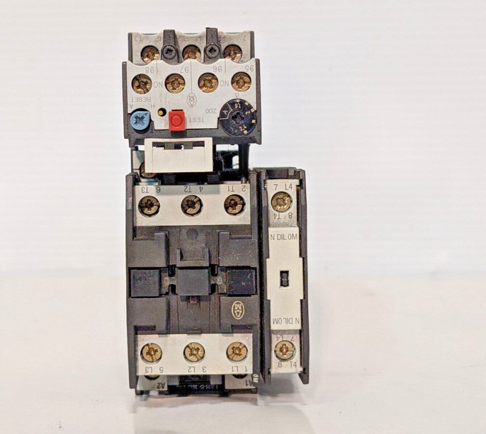 Moeller N-DIL-0M Contactor, Z00-2,4 Overload Relay 600VAC Assembly