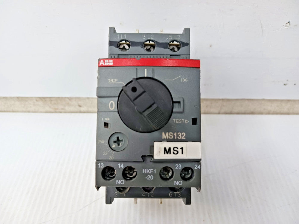 ABB 25 Amp Manual Motor Starter Circuit Breaker 3 Pole 600 VAC 20 HP MS132-25