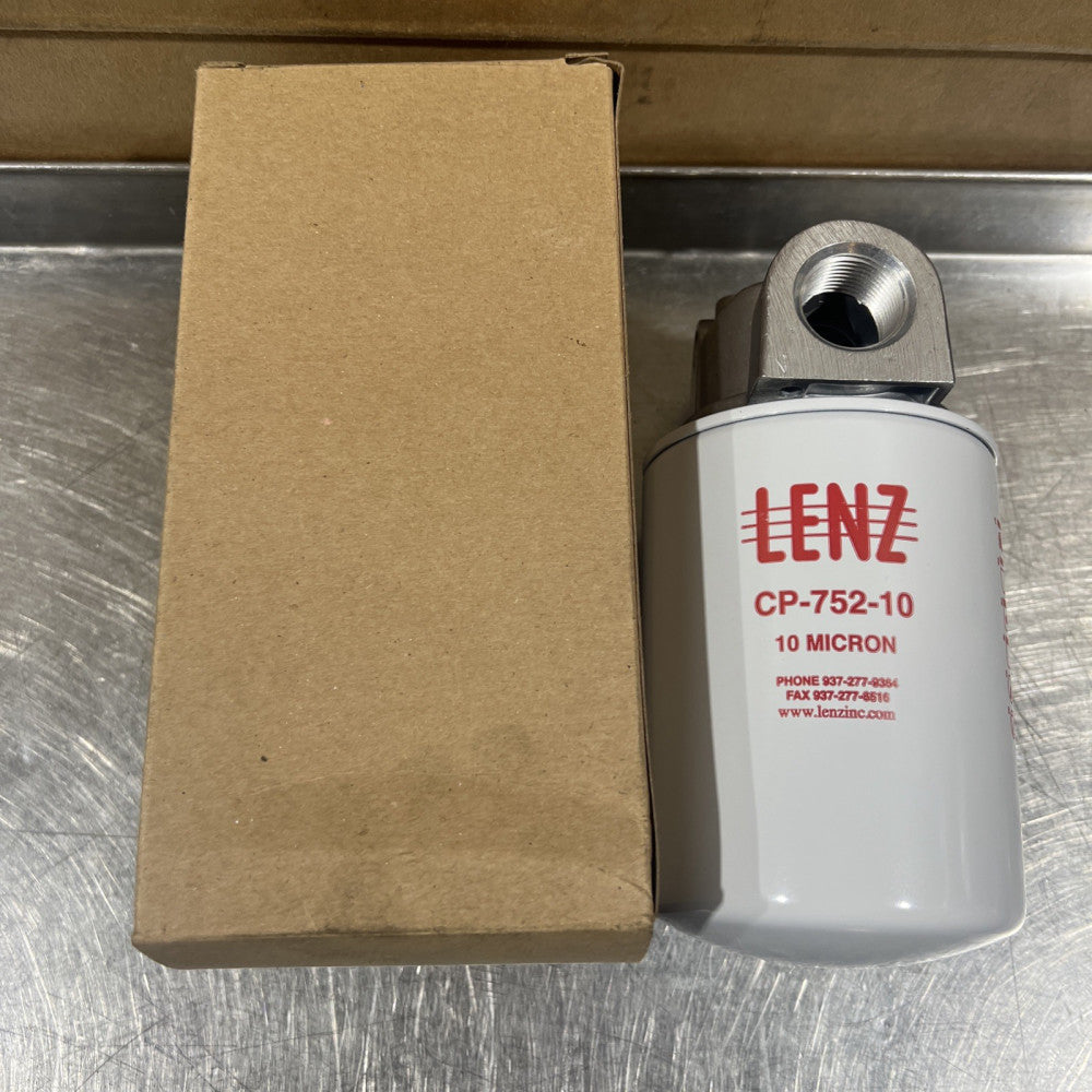 LENZ Industrial Spin-On Filter Assembly CP-750-10P - 10 Micron Filtration - 100 