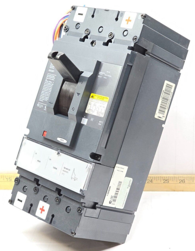 SQUARE D POWERPACT 400 AMP CIRCUIT BREAKER W/ AUX & SHUNT 600 VDC  LLF37040D88
