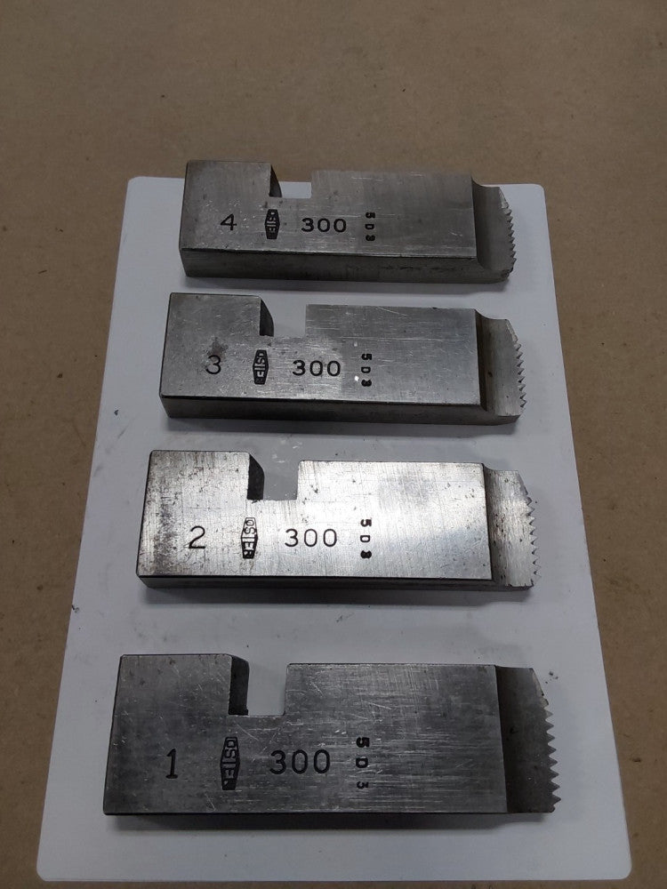 4 Oster 300- 1/2" & 13 NC Pipe thread dies  #1,#2,#3,#4