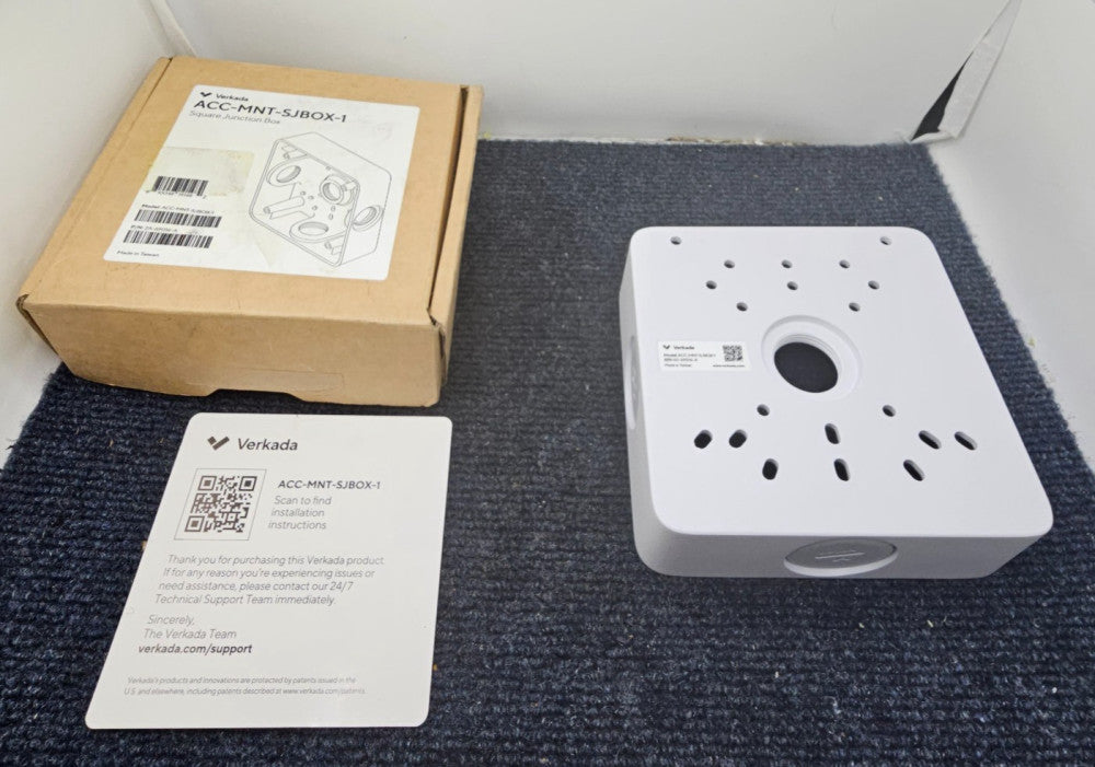 Verkada ACC-MNT-SJBOX-1: Square Junction Box High Quality Wall Mounting White