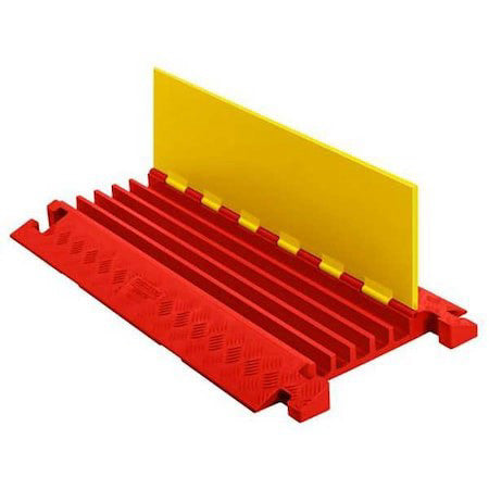 Checkers Cp5x125-Y/O Cable Protector, 2-1/4 In H, 38-3/4 In L, 19-3/4 In W, 5