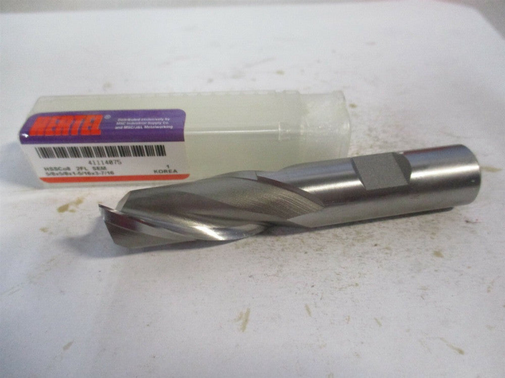 (E2030040) 5/8" x 1-5/16" x 5/8" x 3-7/16" OAL Cobalt 2 Flute Square End Mill 