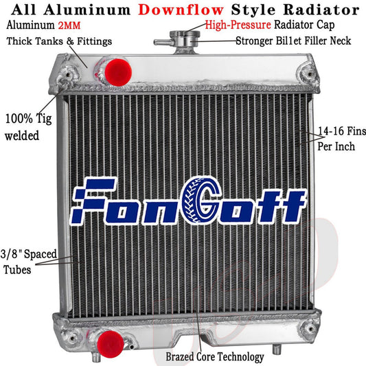 2 Row Radiator Fit Kubota Tractor B26 B2630HSD B2710HSD B2910HSD B3200HSD ZD25F