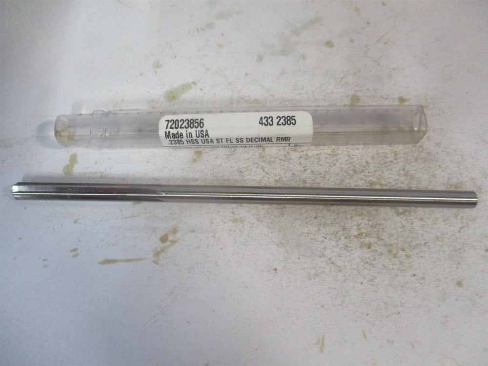 (433-0.2385) 0.2385" x 1-1/2" x 6" 6-Flute Straight Shank HSS Chucking Reamer 