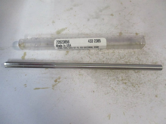 (433-0.2385) 0.2385" x 1-1/2" x 6" 6-Flute Straight Shank HSS Chucking Reamer 