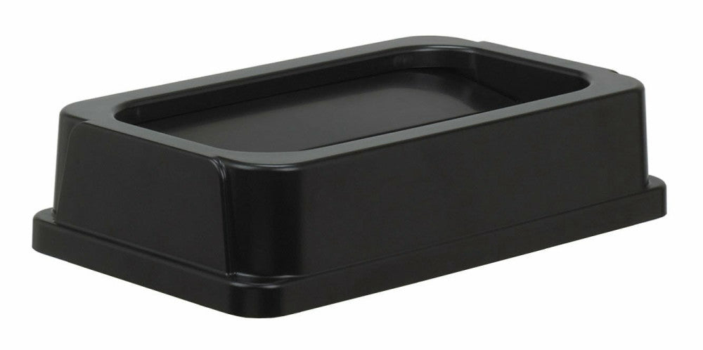 (4/CASE) Continental 7325BK Black Drop-Shot Lid For Wall Hugger Receptacle