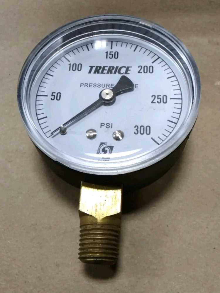TRERICE GAUGE 800B2502LA140 2 1/2" Gauge 0-300 psi 1/4 NPT C9