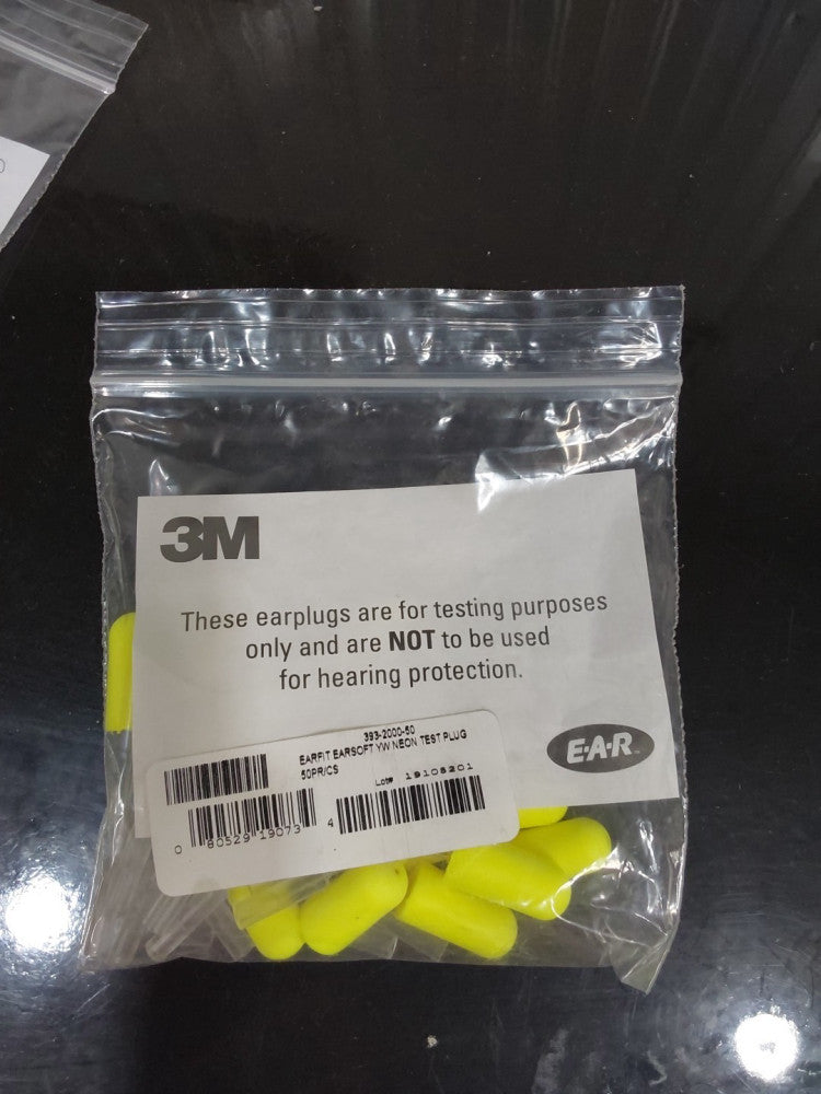 (150 Pair) 3M Ear Plugs 393-2000-50 Earfit Neon Test Plugs 
