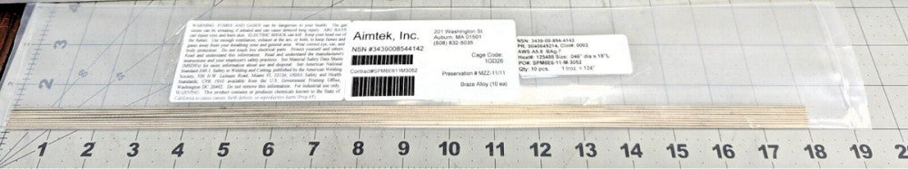 56% Silver BAG-7  Brazing Solder Wire Food Equipment, Stainless 1 ½ OZ [C9S2]