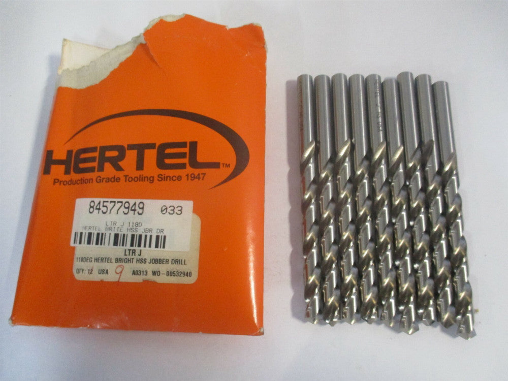 (84577949) 2-7/8" x 4-1/8" J 118° HSS RH Spiral Straight Jobber Drill - Qty 9