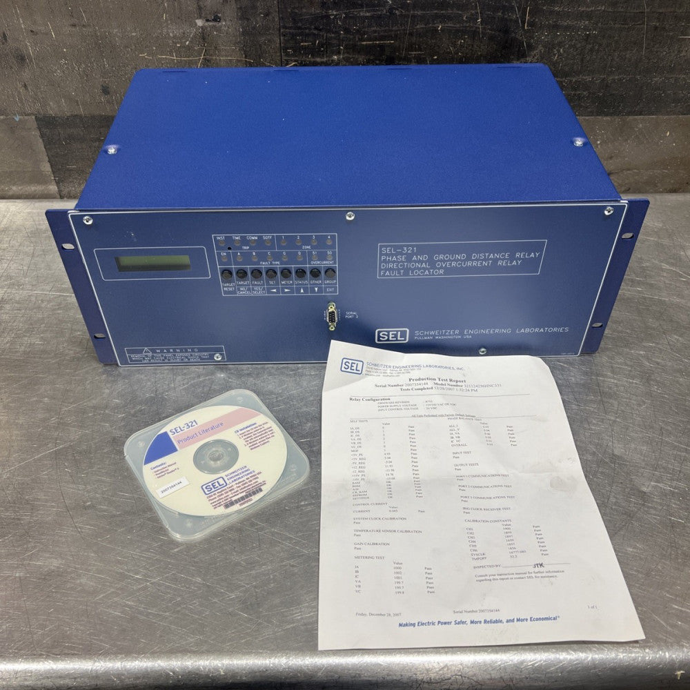 SCHWEITZER ENGINEERING SEL-321 PN 321124256HNC331 Phase & Ground Distance Relay