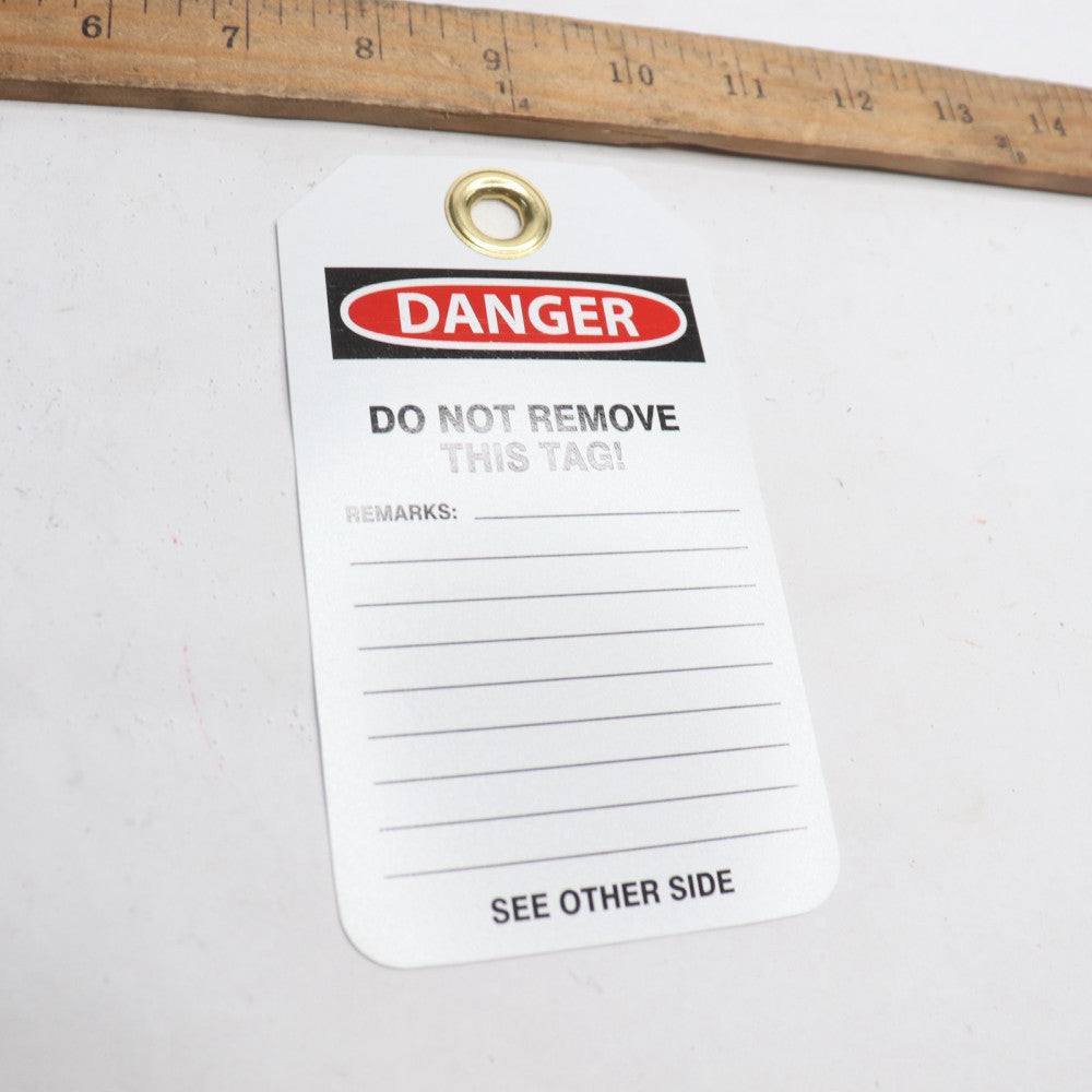 Danger Don Not Remove This Tag Vinyl 20-mil 