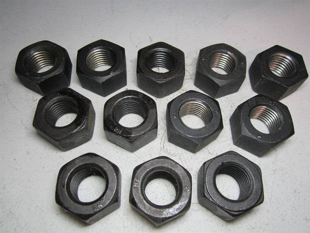 HIGTH 1-1/8 - 8 UN Grade 2H HHN Steel Right Hand Heavy Hex Nut - Pack of 10