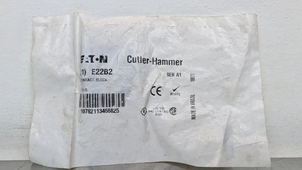 Eaton E22B2 Pushbutton Contact Block Cutler-Hammer Ser A1 1NO 22.5mm