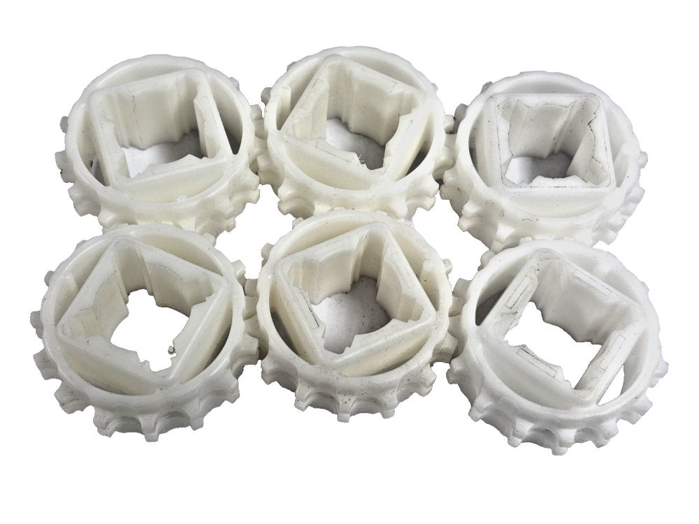 CONVEYOR ROLLER SPROCKET PLASTIC 15 TEETH 1" BORE 1" WIDE LOT OF 6