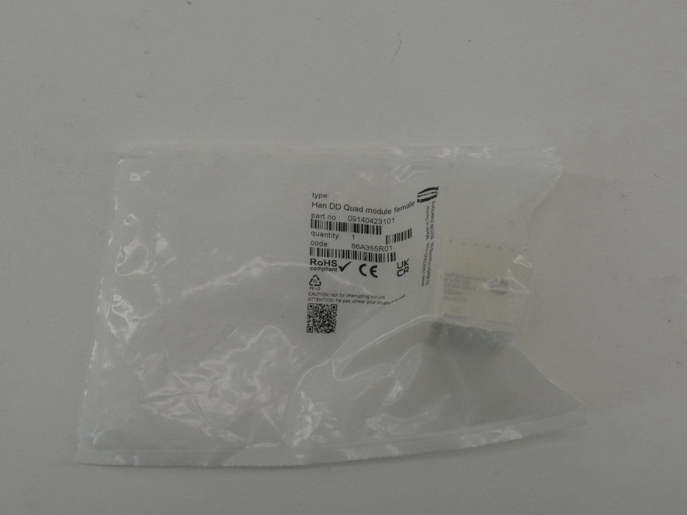 Harting 09140423101 Han DD Quad Module Female 10A 150V - NEW Surplus!