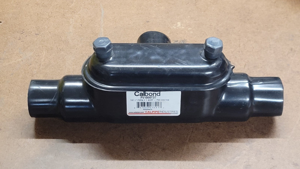 Calbond PV1000T37 1" Form 7 T Body Tee Conduit PVC Coated
