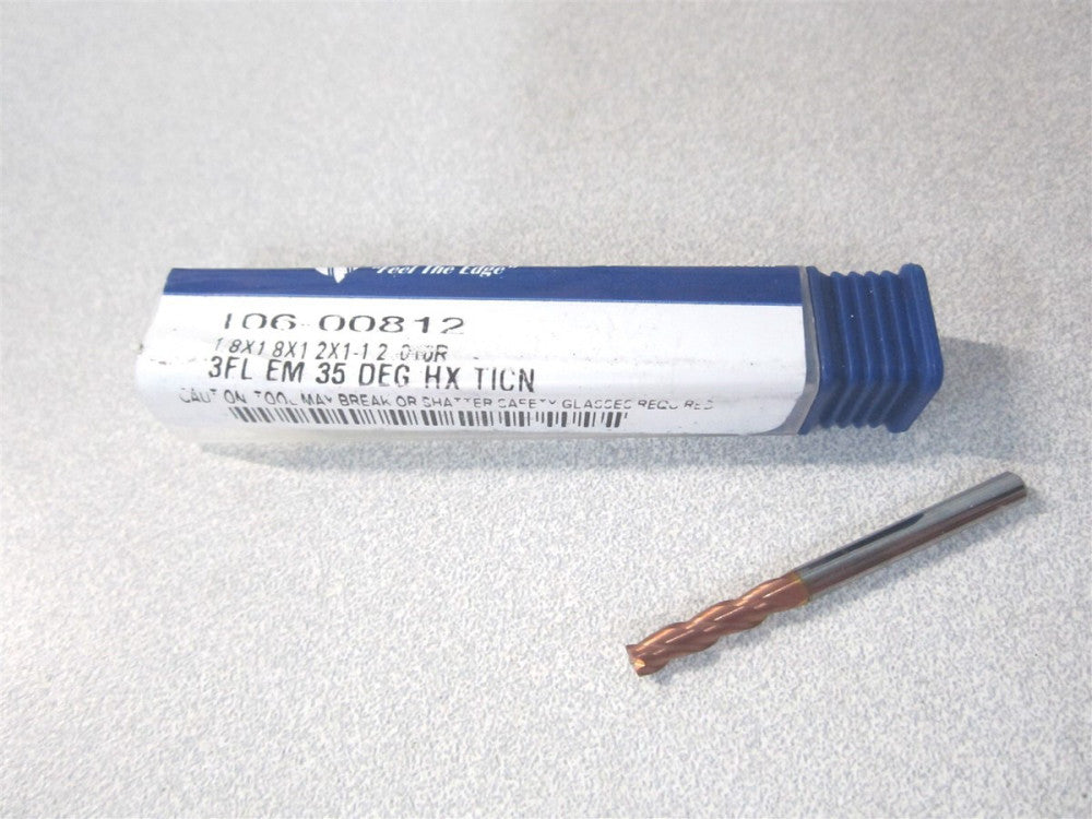 Promax (106-00812) 1/8" x 1/2" x 1-1/2" Solid Carbide 3Fl Corner Radius End Mill