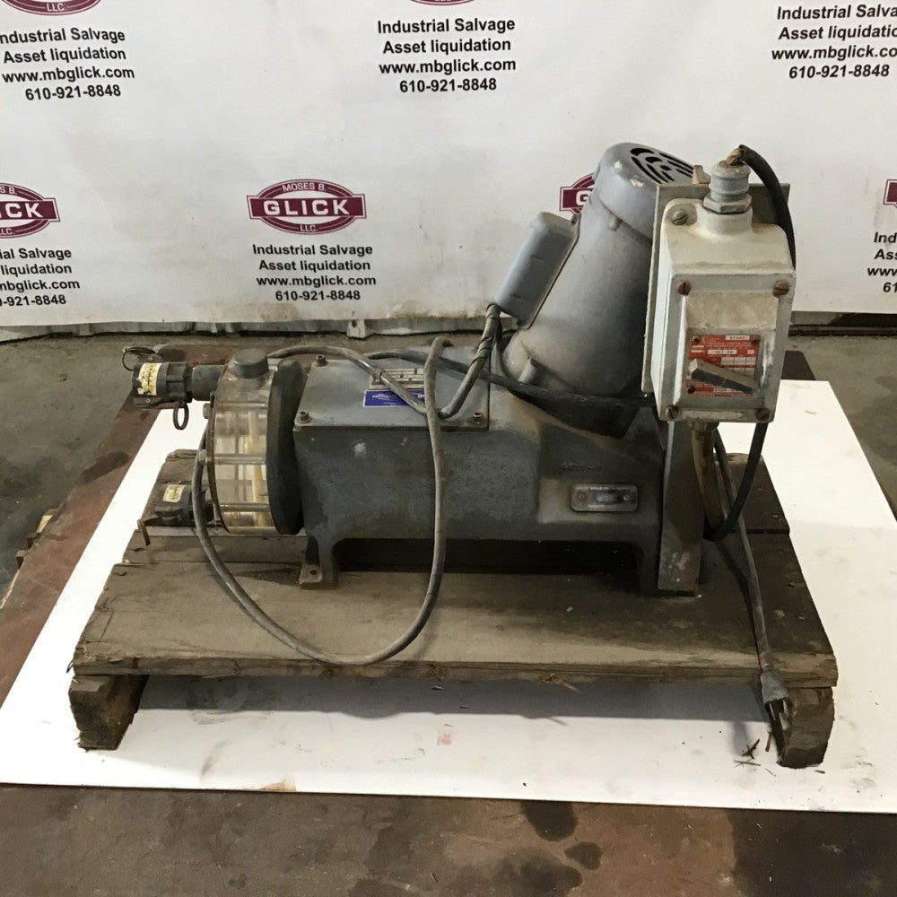 Precision H3761-161 Industrial Rotary Vane Vacuum Pump with Baldor Industrial...