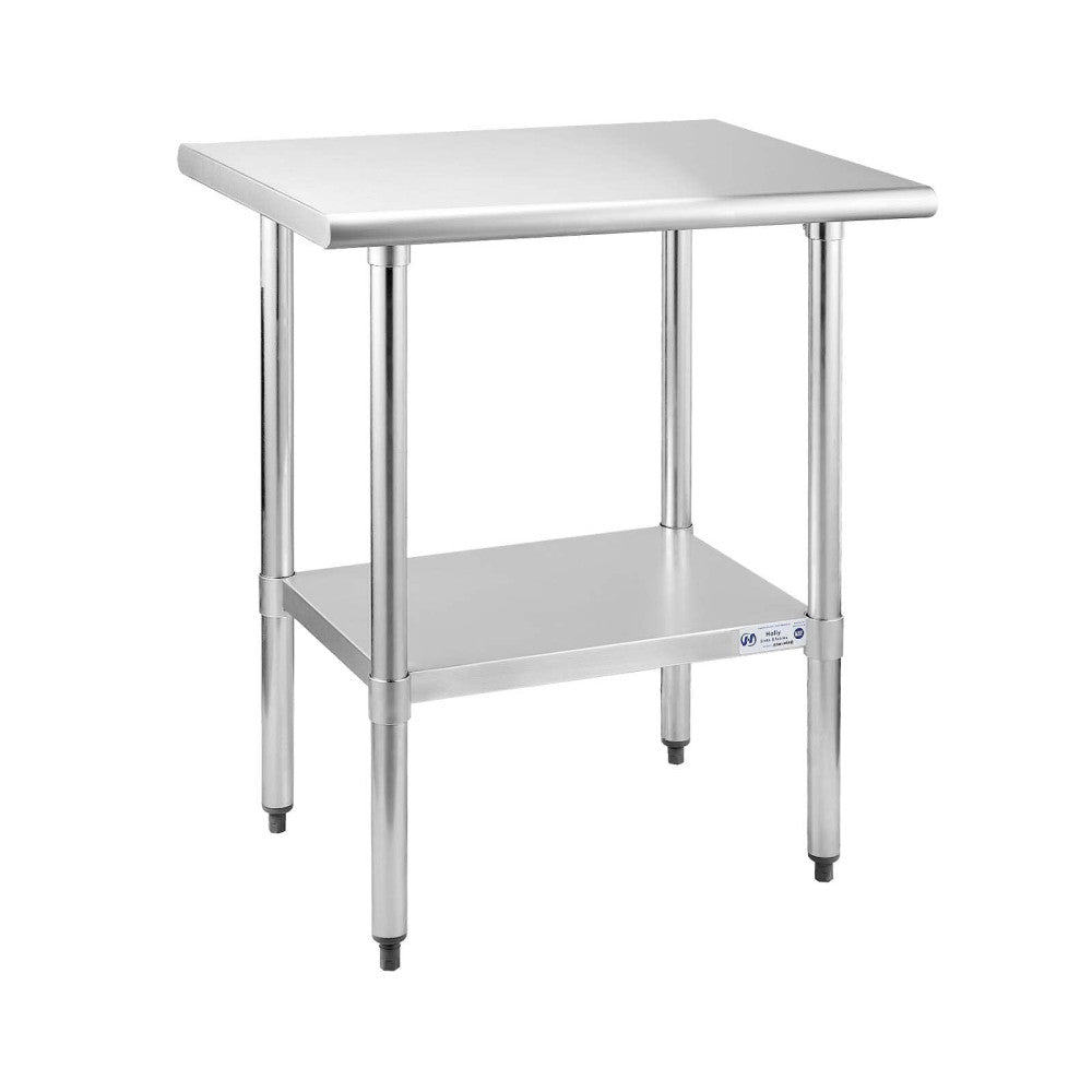 Hally Stainless Steel Table for Prep & Work 24 x 30 Inches, NSF Commercial He...