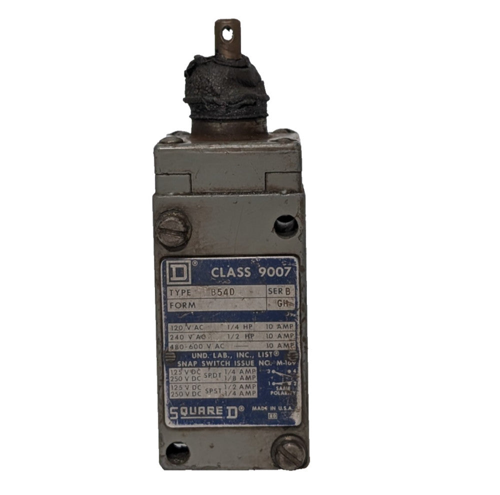 Square D 9007B54D Snap Limit Switch, Series B, Form GH, 9007-B54D