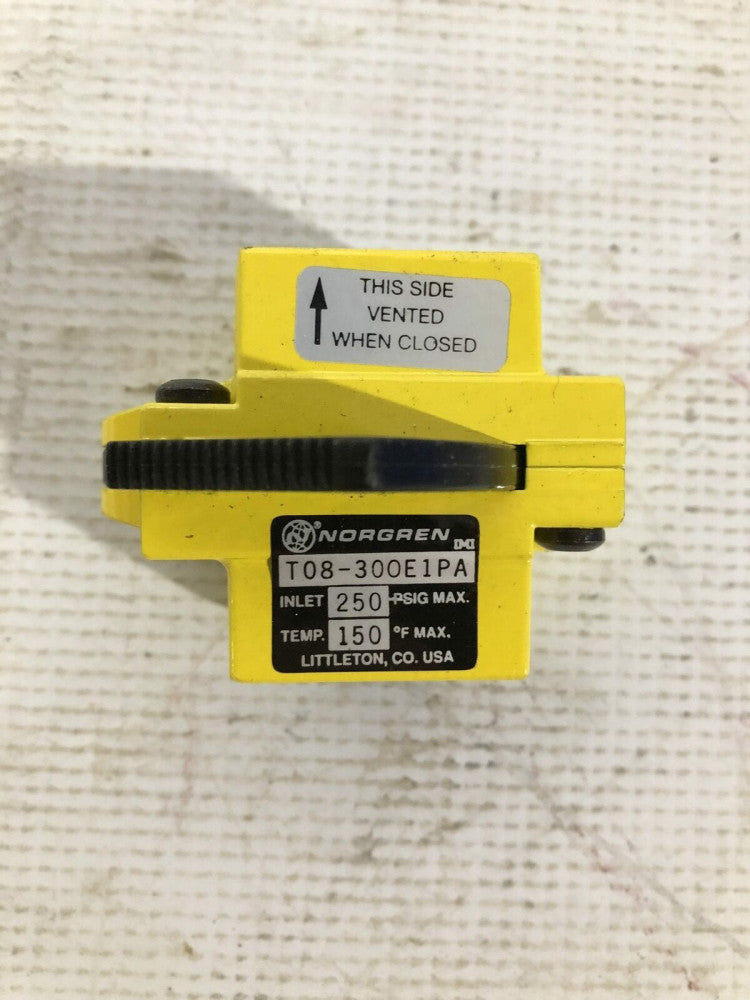 Norgren T08-300-E1PA Pneumatic Shut Off Valve 250PSI 150°F