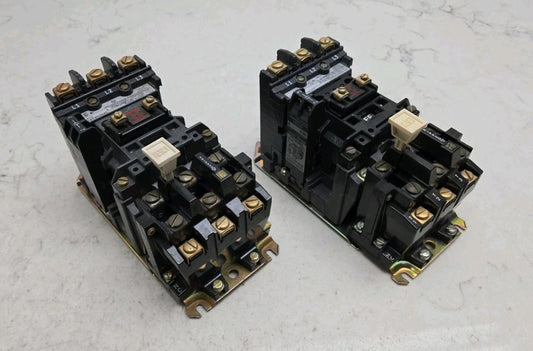 2 Pk Allen Bradley 509-A0D Ser A B Size 0 Motor Starter 120Vac Coil w/ Overload 