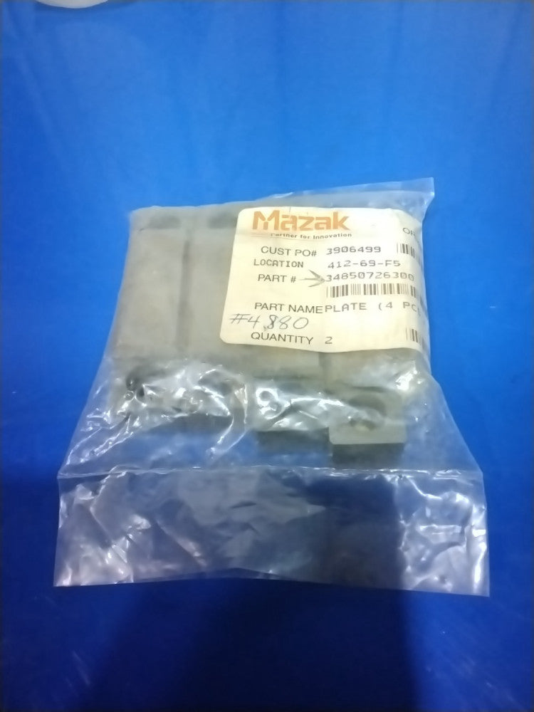 Mazak 34850726300 Plate, Pack Of 4