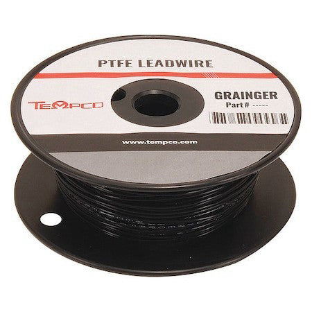 Tempco Ldwr-1077 High Temp Lead Wire, Ptfe, 16 Awg, Black, 250 Ft