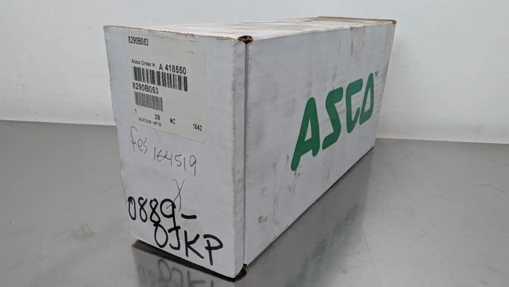 Asco 8290B053 Motorized Pneumatic Air Pilot Valve 1" NPT SS 2 Way 2/2 NC