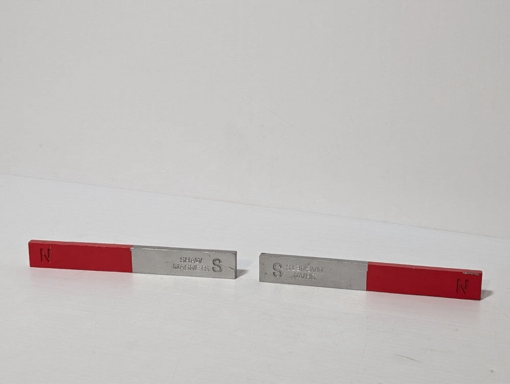 Lot of 2 Shaw Bar Magnets Red Silver N/S Pair