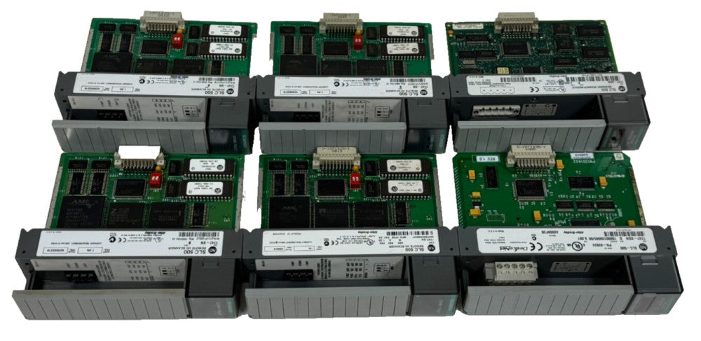 LOT OF 6 ALLEN BRADLEY 1746 SLC500 CARDS 4) 1747-SN & 2) 1747-SDN