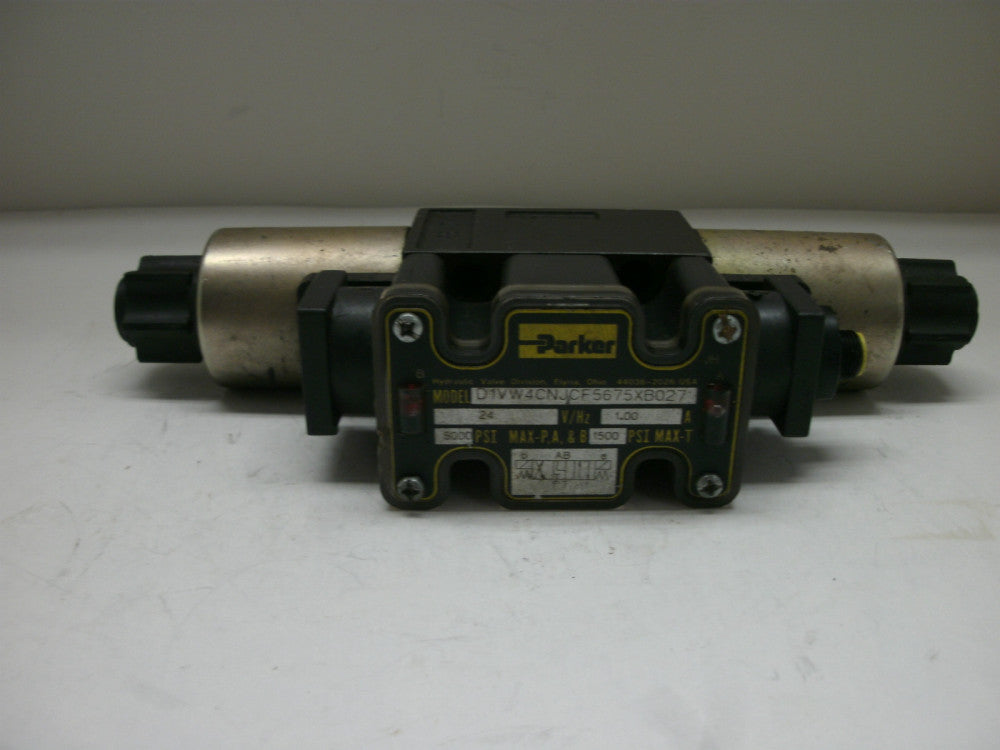 PARKER D1VW4CNJCF5675XB027 HYDRAULIC DIRECTIONAL CONTROL VALVE 24V 1A 5000 PSI 