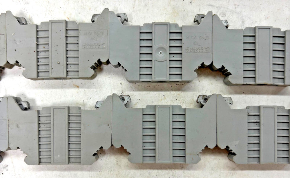PHOENIX CONTACT END BRACKET 0800886 E/NS 35N END CLAMP GRAY 9.5MM LOT OF 10