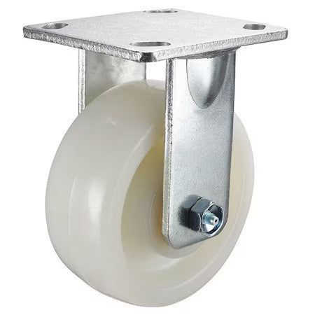 Zoro Select P25r-N080k-16-H10-001 Rigid Plate Caster,Nylon,8 In.,2000 Lb.