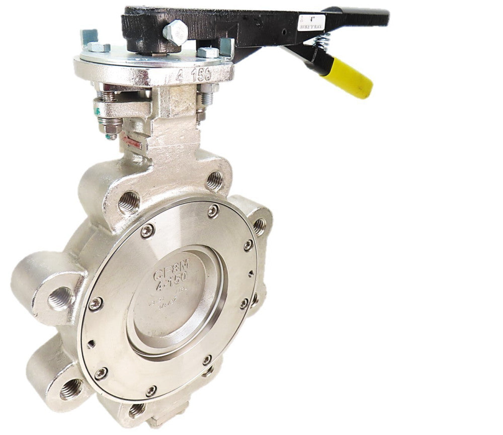 FNW FNWHPA1LSTLP 4" Stainless Steel Butterfly Valve CF8M 4-150 NEW NO BOX