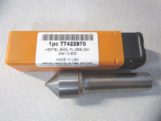 (331-008570) 3/4" x 1/2" Solid Carbide RH 1Fl Straight-Cylindrical Countersink