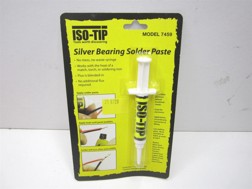 ISO-Tip (7459) 7.1g Silver Bearing Solder Paste for Torch or Soldering Iron