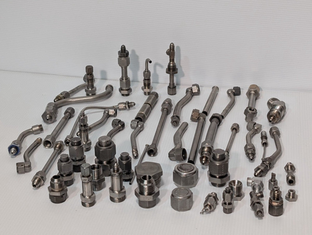 Lot of 40+ Assorted Connectors, Adapters, Valves, Fittings, Nozzles, More
