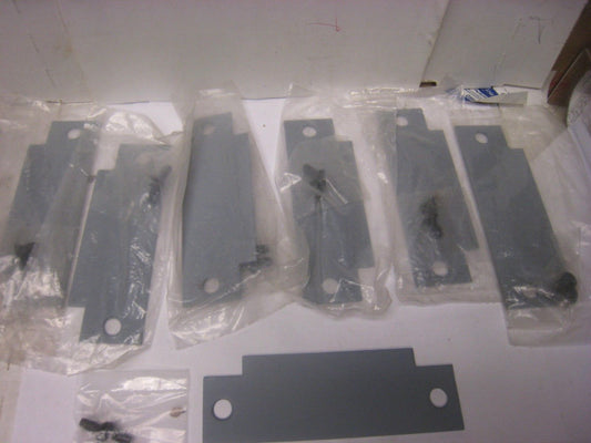 (7-Pk) Filler Plate Door Strike Cut Out ??? 4-7/8" x 1-1/2" Grey primered