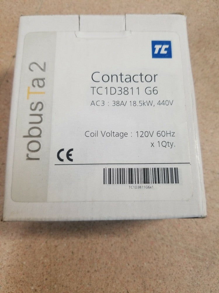 TC1-D3811-G6 - SHAMROCK CONTACTOR, 38 AMPS, 120/60 VAC, 1NO/1NC, NON-REVERSING