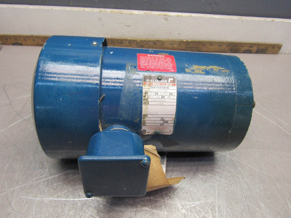 RELIANCE ELECTRIC B45C5436M-YF MOTOR .75/.19HP 460V 3PH 3450/850RPM NEW SURPLUS