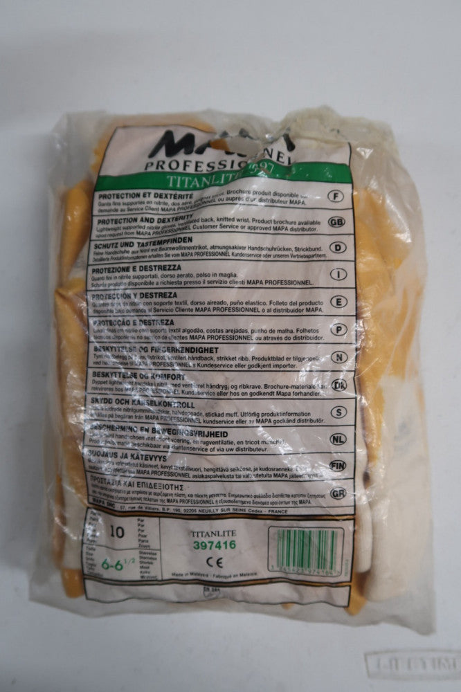 Mapa Professional Titanlite 397 Work Gloves 10 Pairs Size 6-6 1/2