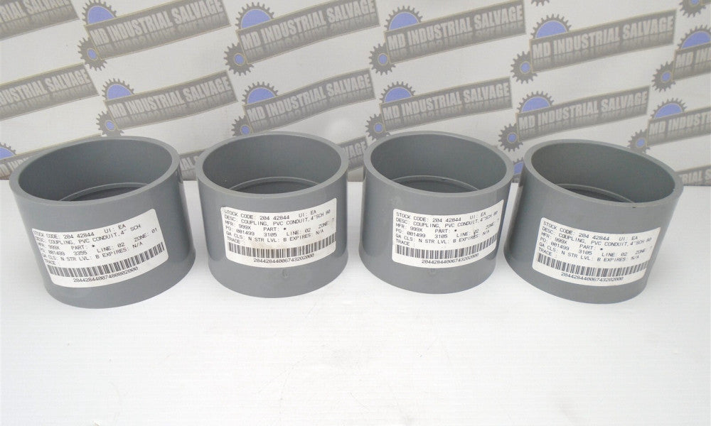 (4 Pcs) CARLON Thomas & Betts - E940N - 4" PVC Socket COUPLING Schedule 40 (NEW)