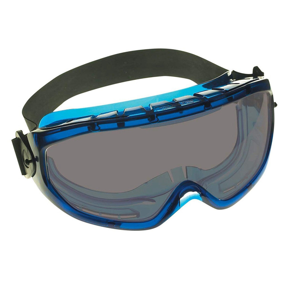 JACKSON SAFETY V80 Monogoggle XTR, Blue Frame, Antfg, Chem/Splash Resistant NEW