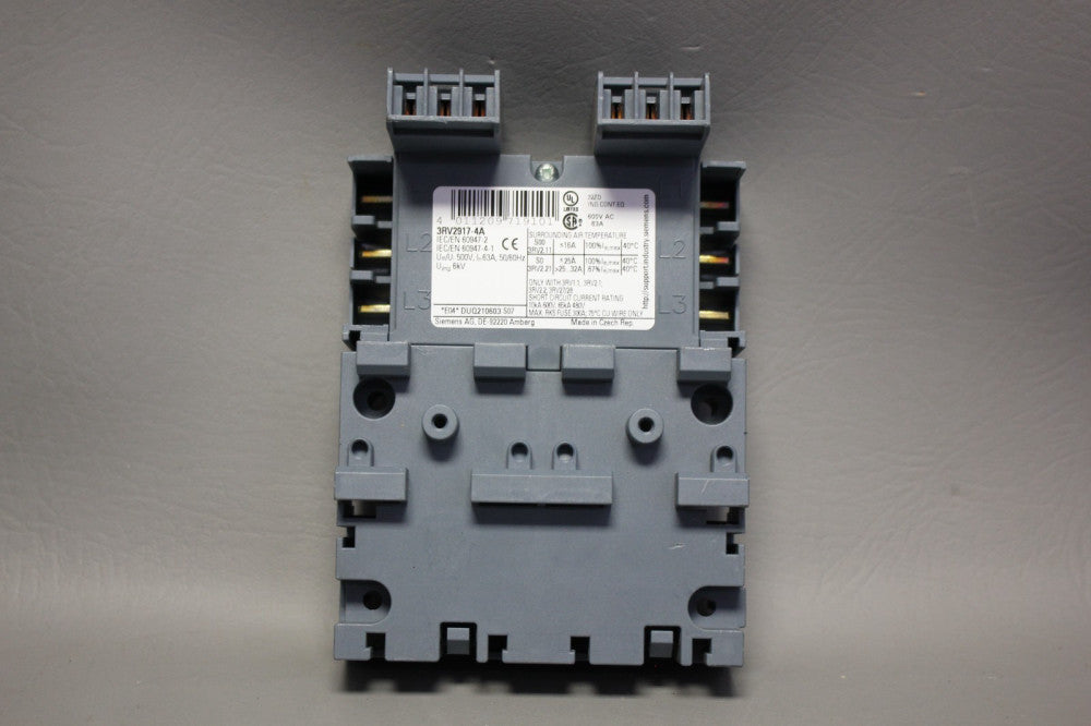 SIEMENS SIRIUS 3RV2917-4A PHASE BUS BAR