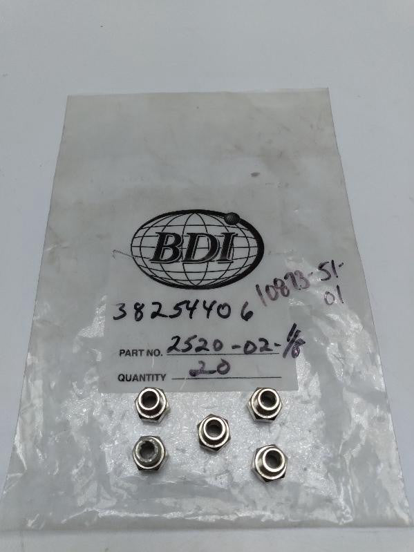 NEW BDI 2520-02-1/8 Male-Female Connector Lot of 5